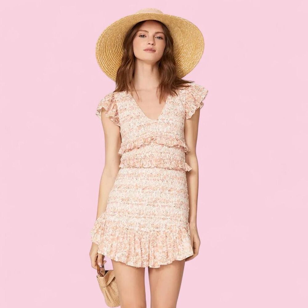 Loveshackfancy Women's Pink and Cream Dress